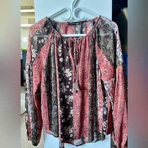Long sleeve sheer top